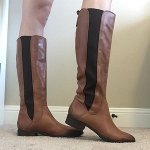 Sam Edelman brown leather riding boots